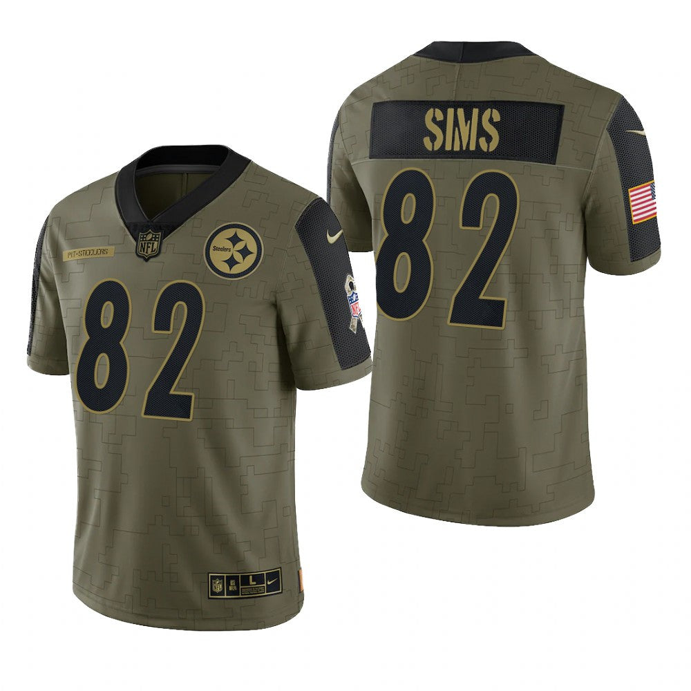 Pittsburgh Steelers Steven Sims Olive Limited Jersey Salute To Service Men's