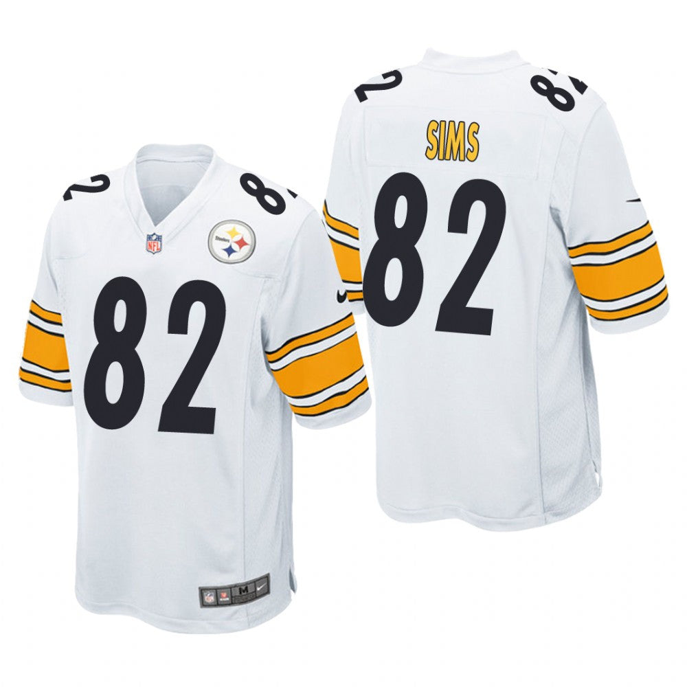 Pittsburgh Steelers Steven Sims White Jersey Game Men's