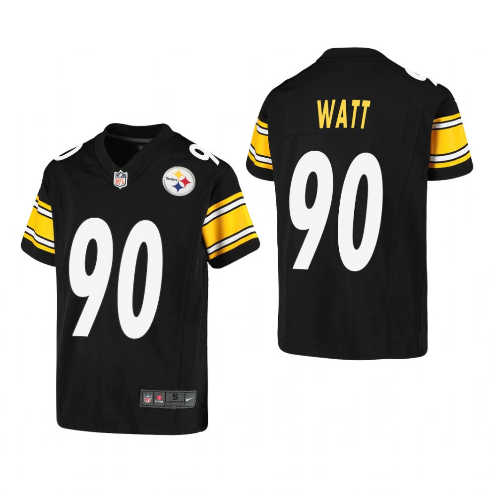 Pittsburgh Steelers T.J. Watt Black Jersey Game Youth