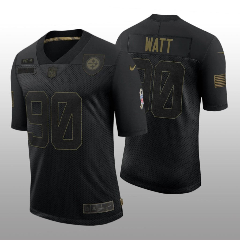 Pittsburgh Steelers T.J. Watt Black Limited Jersey Salute to Service Men's