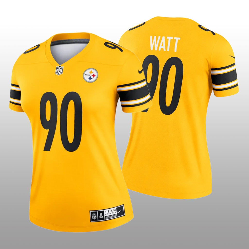 Pittsburgh Steelers T.J. Watt Gold Jersey Inverted Legend Women's