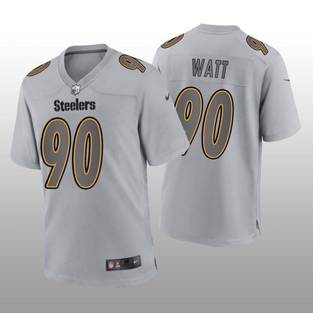 Pittsburgh Steelers T.J. Watt Gray Jersey Atmosphere Fashion Game Men's