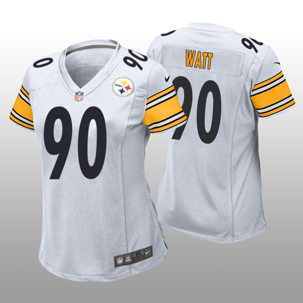Pittsburgh Steelers T.J. Watt White Jersey Game Women's