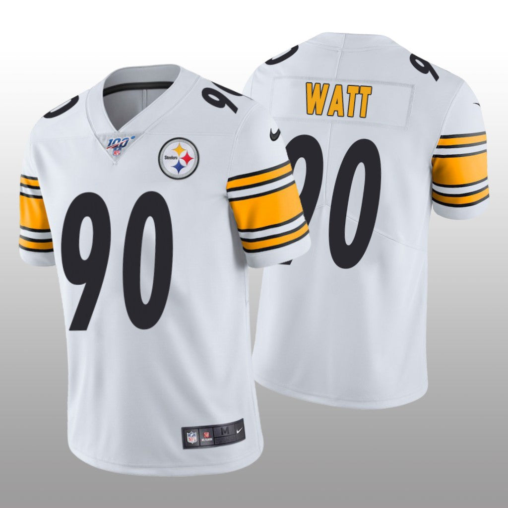 Pittsburgh Steelers T.J. Watt White Vapor Limited Jersey 100th Season Men's