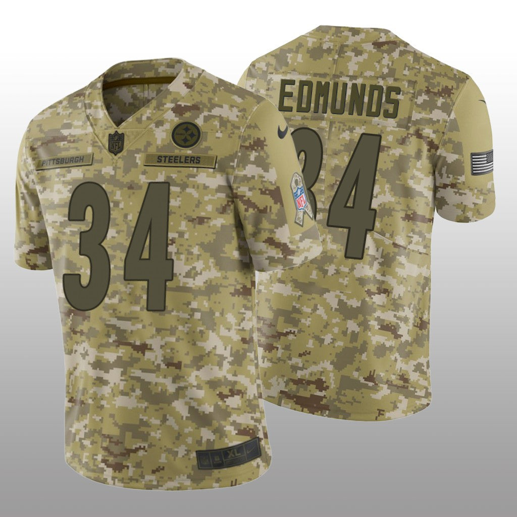 Pittsburgh Steelers Terrell Edmunds #34 Salute to Service Limited Jersey Camo