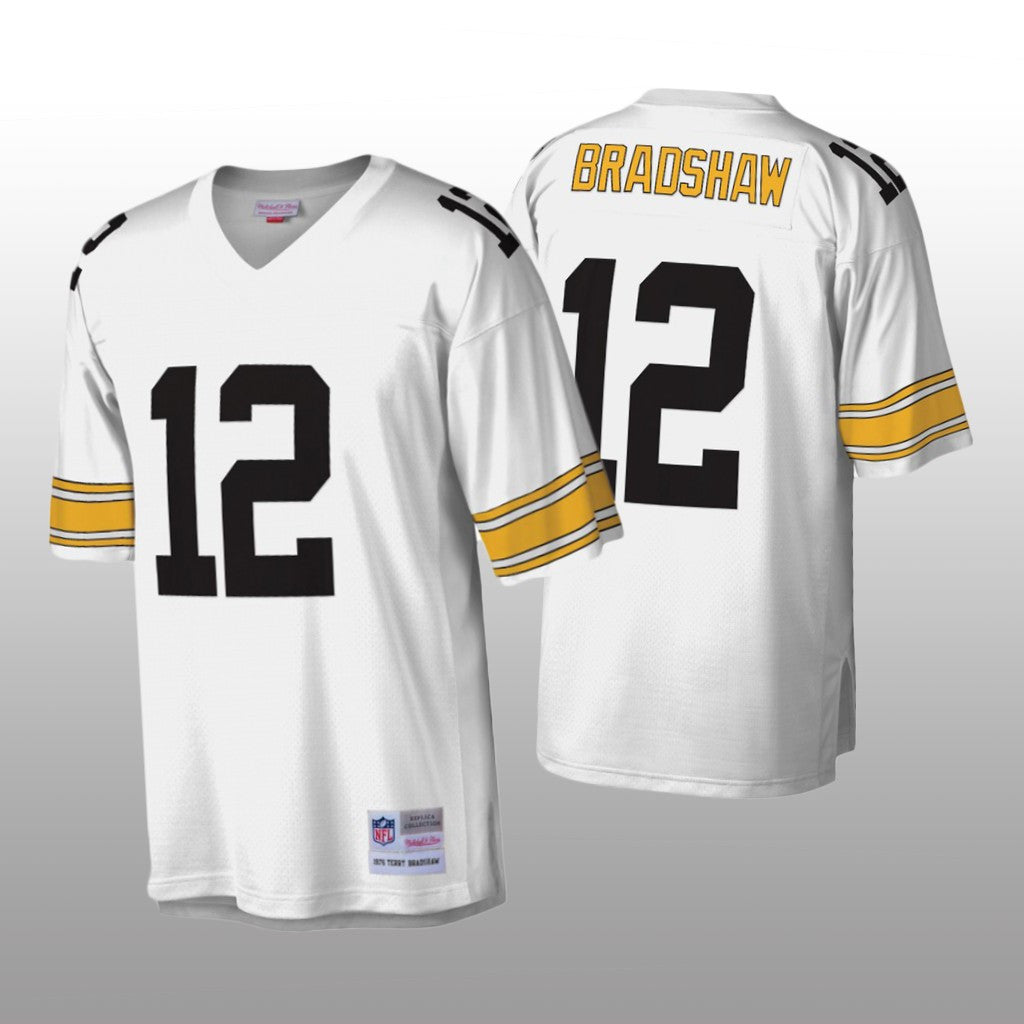 Pittsburgh Steelers Terry Bradshaw Mitchell & Ness White Legacy Jersey Men's
