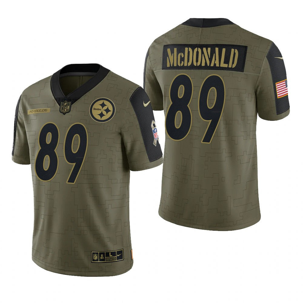 Pittsburgh Steelers Vance McDonald Olive Limited Jersey Salute To Service Men's