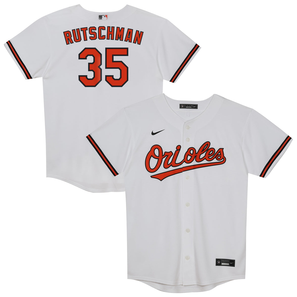 Preschool Baltimore Orioles Adley Rutschman Nike White Home Replica Player Jersey