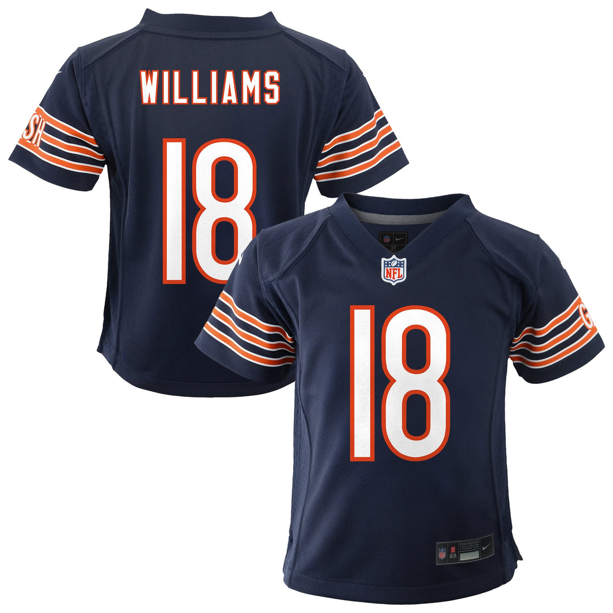Preschool Chicago Bears Caleb Williams Nike Navy Player Game Jersey