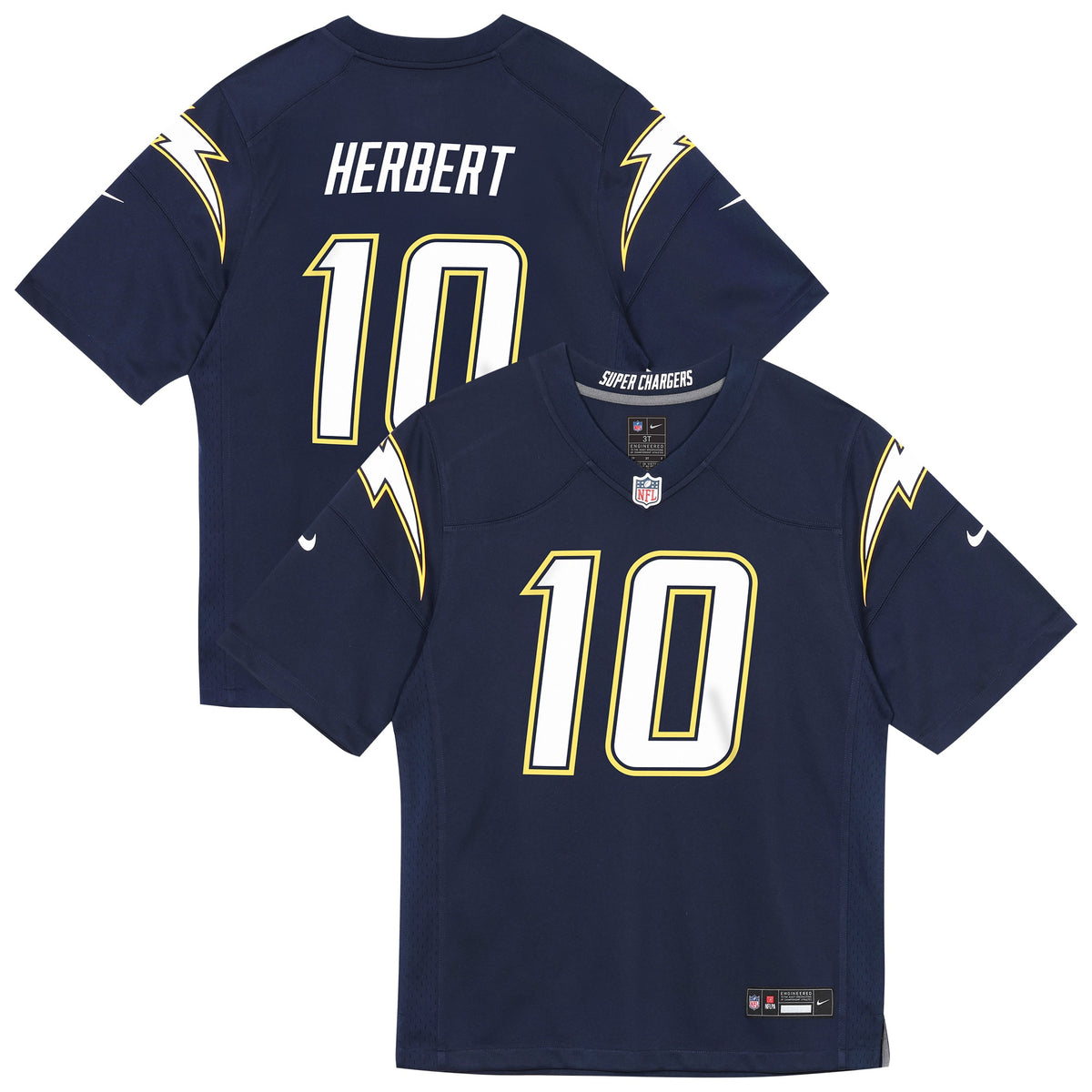 Preschool Los Angeles Chargers Justin Herbert Nike Navy Alternate Game Jersey