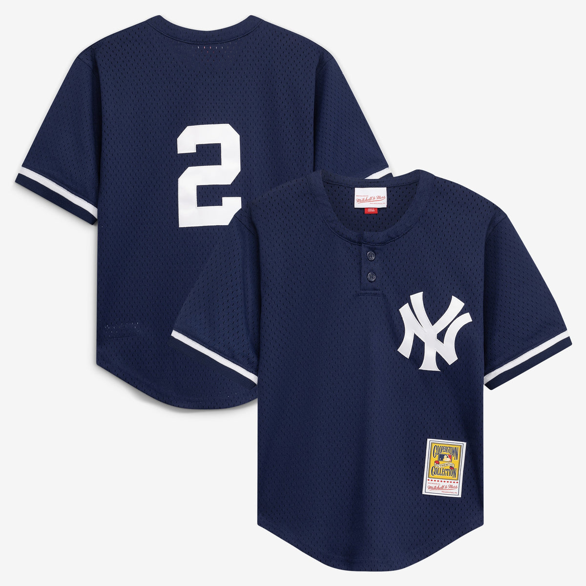 Preschool New York Yankees Derek Jeter Mitchell & Ness Navy Cooperstown Collection Mesh Batting Practice Jersey