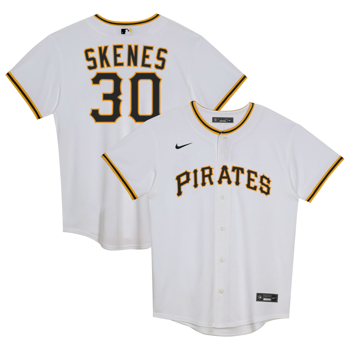 Preschool Pittsburgh Pirates Paul Skenes Nike White Home Replica Player Jersey