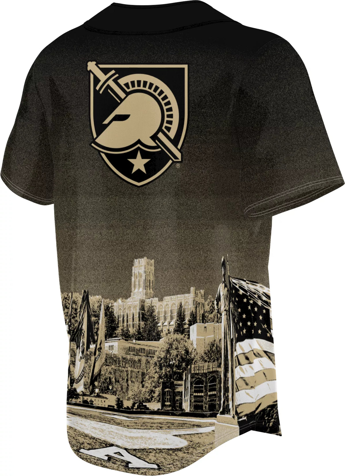ProSphere Adult Army West Point Black Knights Black Campus Local Baseball Jersey