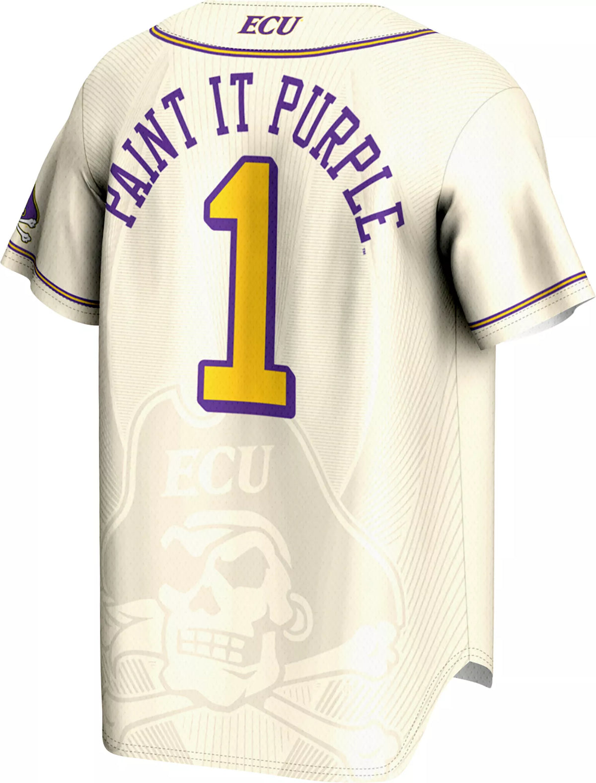 ProSphere Men's East Carolina Pirates Natural Baseball Jersey