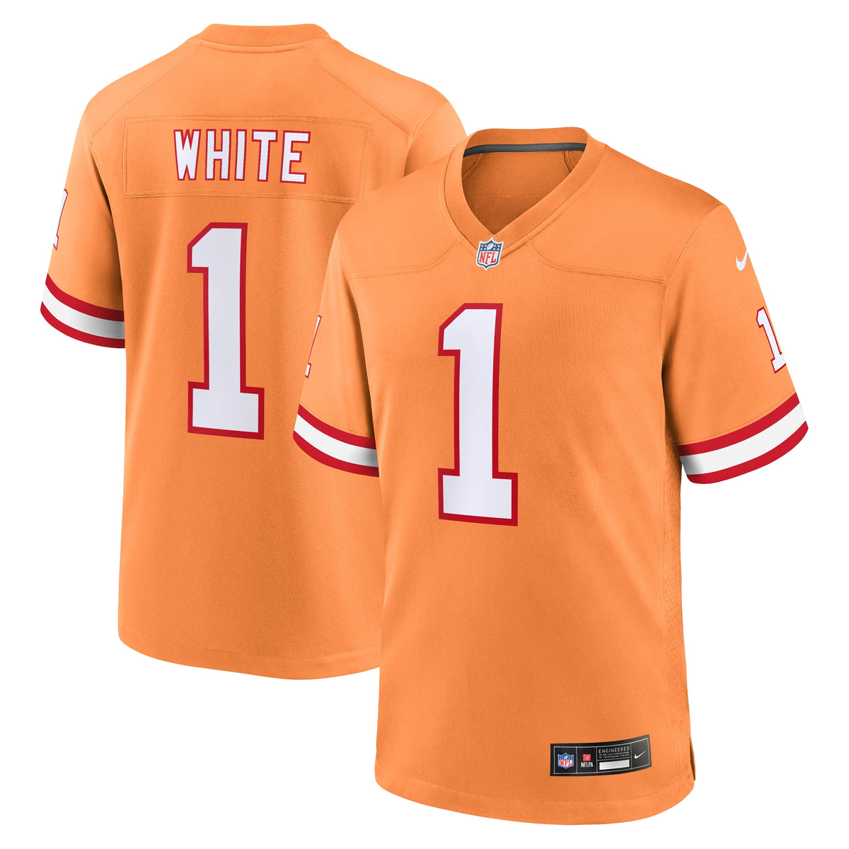 Rachaad White Tampa Bay Buccaneers Nike Throwback Game Jersey Orange
