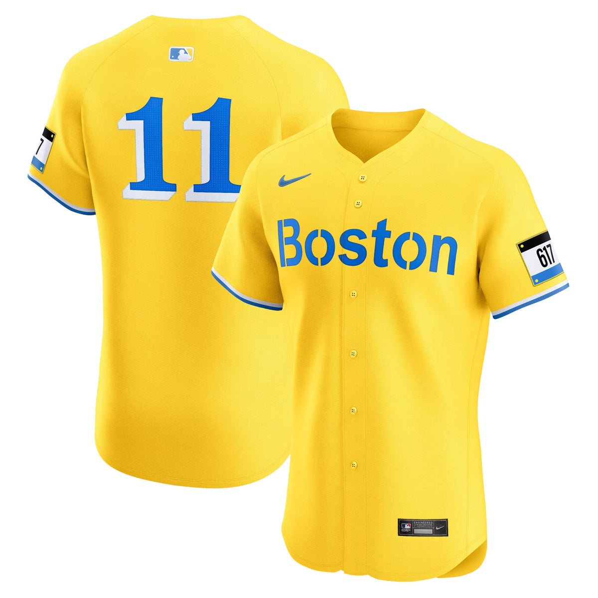 Rafael Devers Boston Red Sox Nike City Connect Elite Jersey Gold