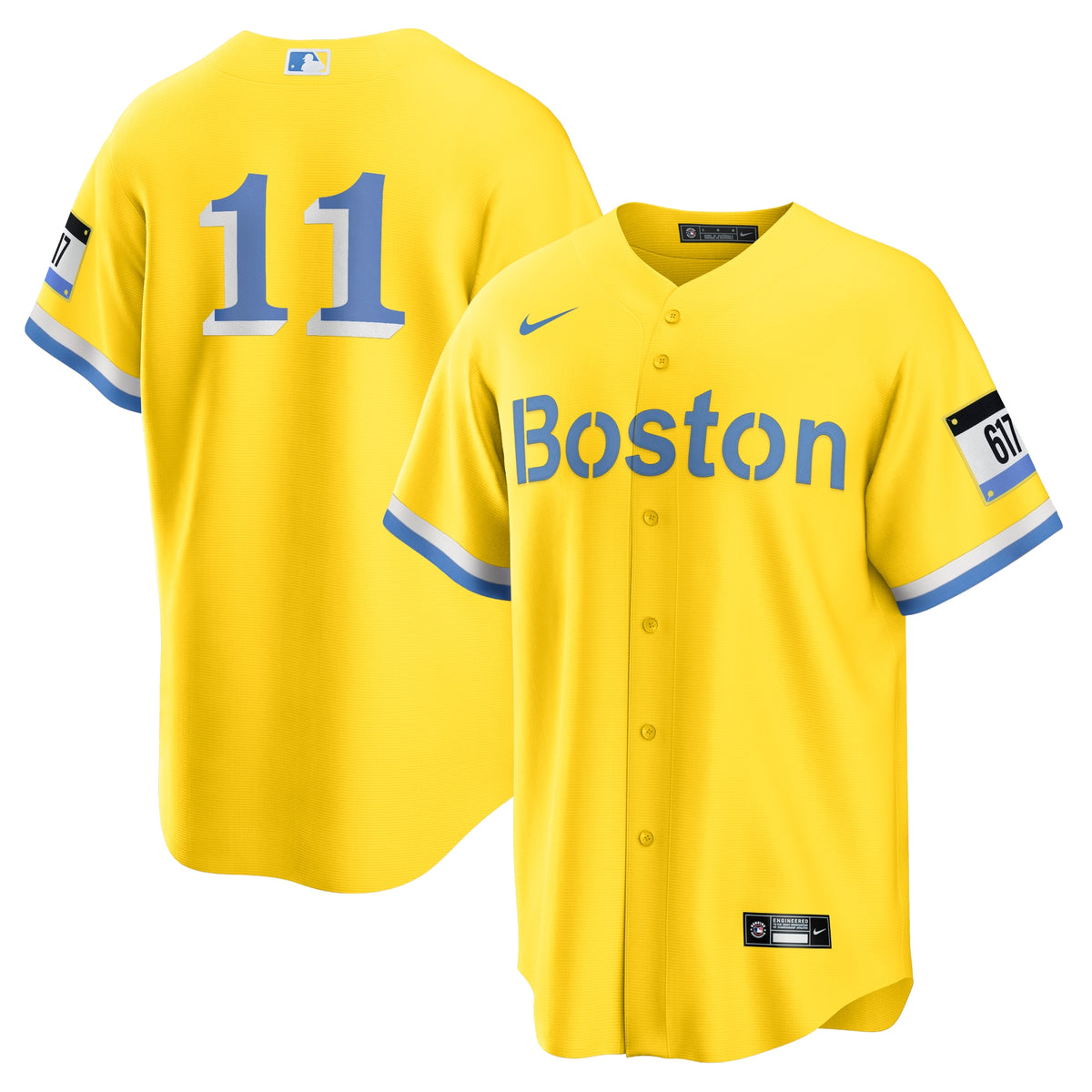 Rafael Devers Boston Red Sox Nike City Connect Replica Player Jersey Gold/Light Blue