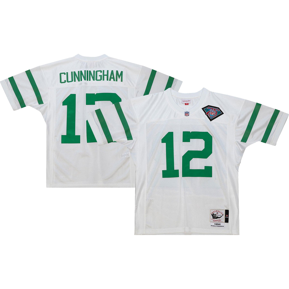 Randall Cunningham Philadelphia Eagles 1994 Mitchell Ness Authentic Throwback Retired Player Jersey White
