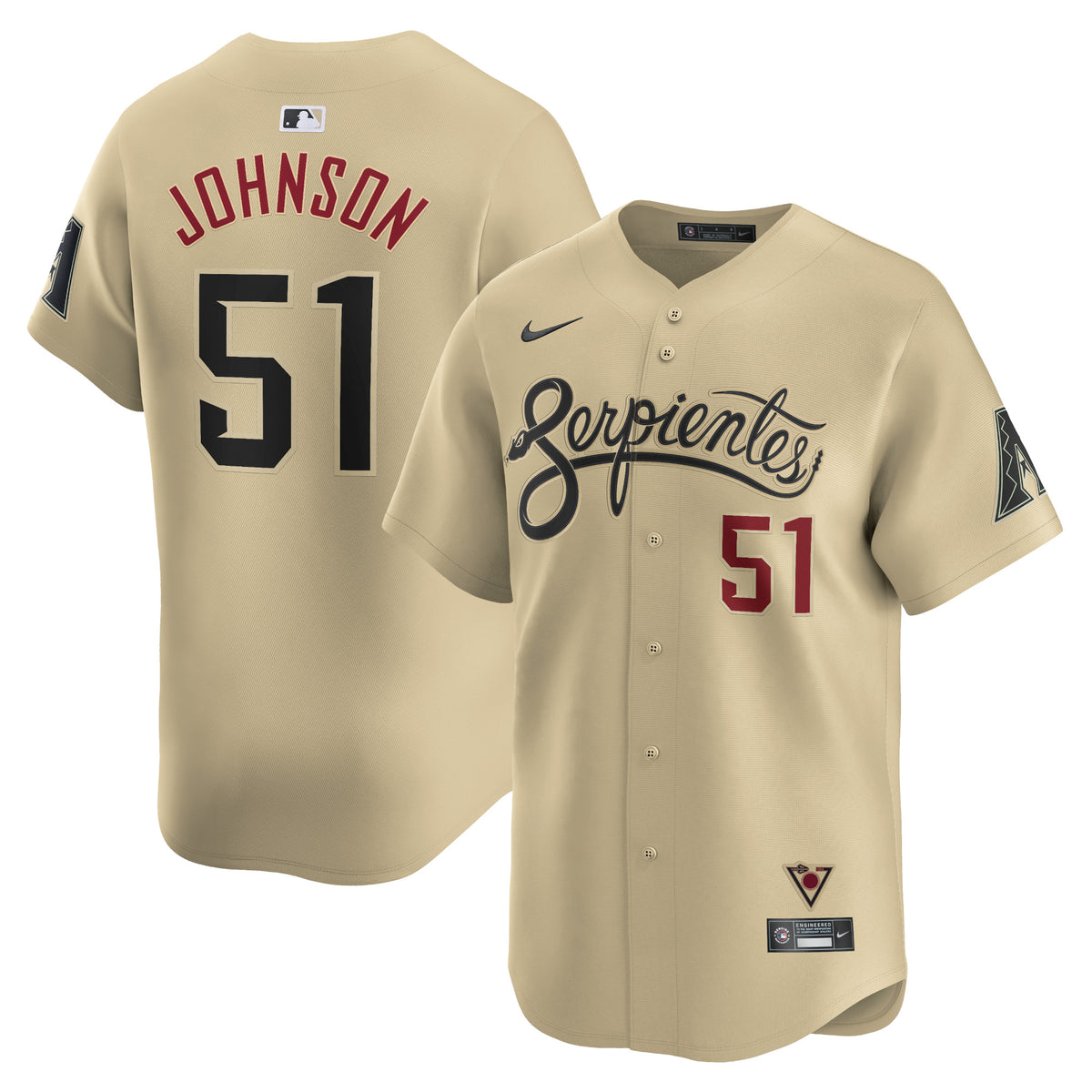 Randy Johnson Arizona Diamondbacks Nike City Connect Retired Player Jersey Sand
