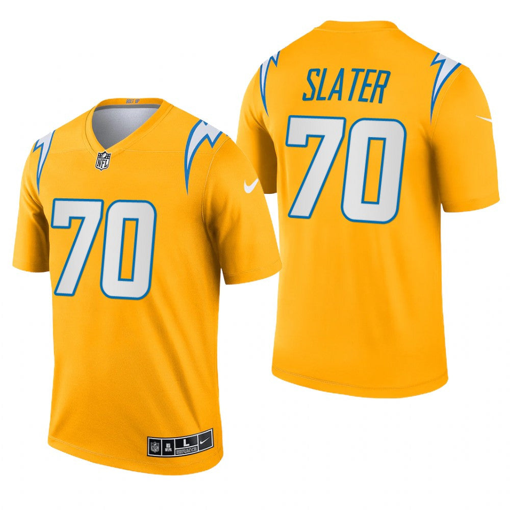 Rashawn Slater Los Angeles Chargers Gold Jersey Inverted Legend Men's