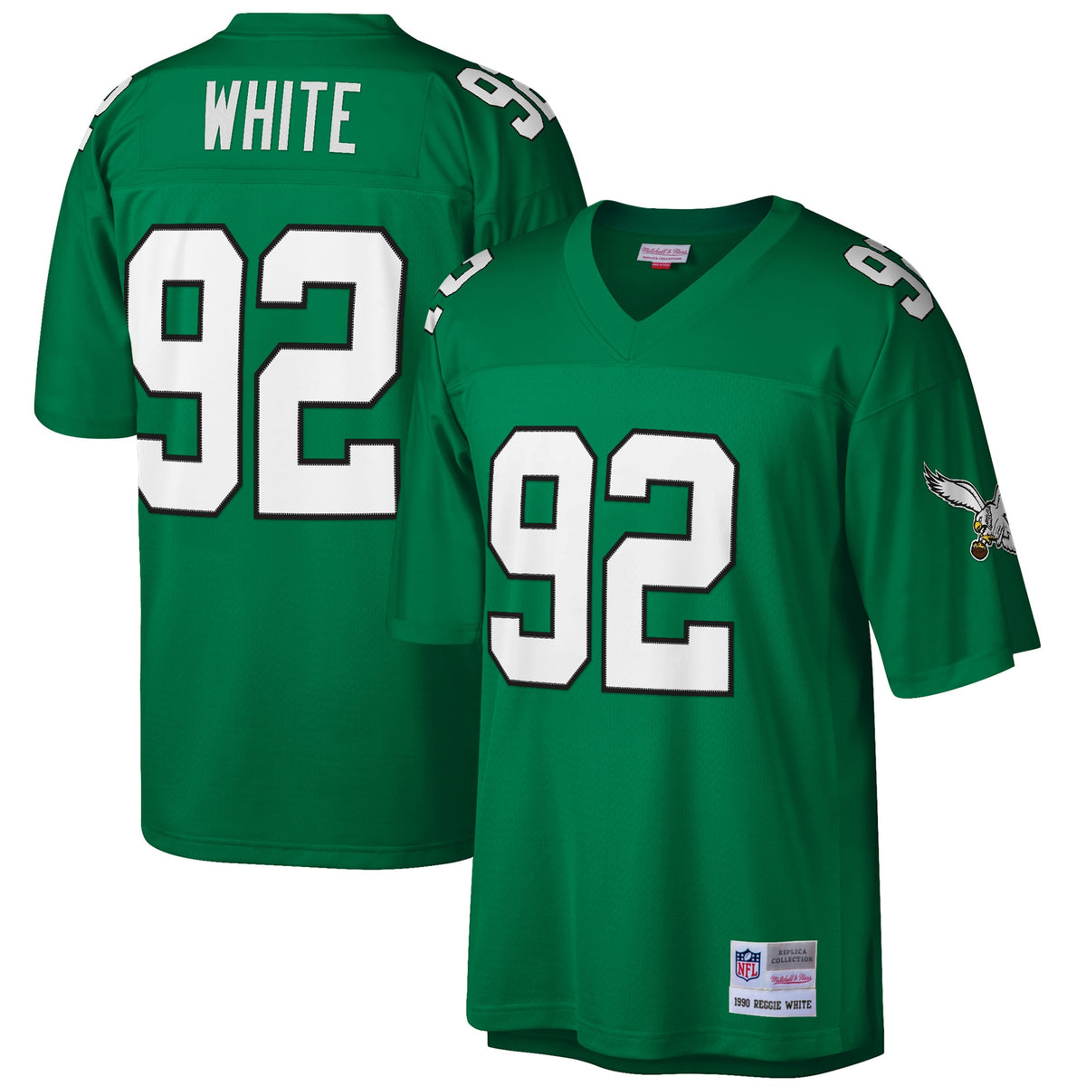 Reggie White Philadelphia Eagles Mitchell Ness Big Tall 1990 Retired Player Replica Jersey Kelly Green