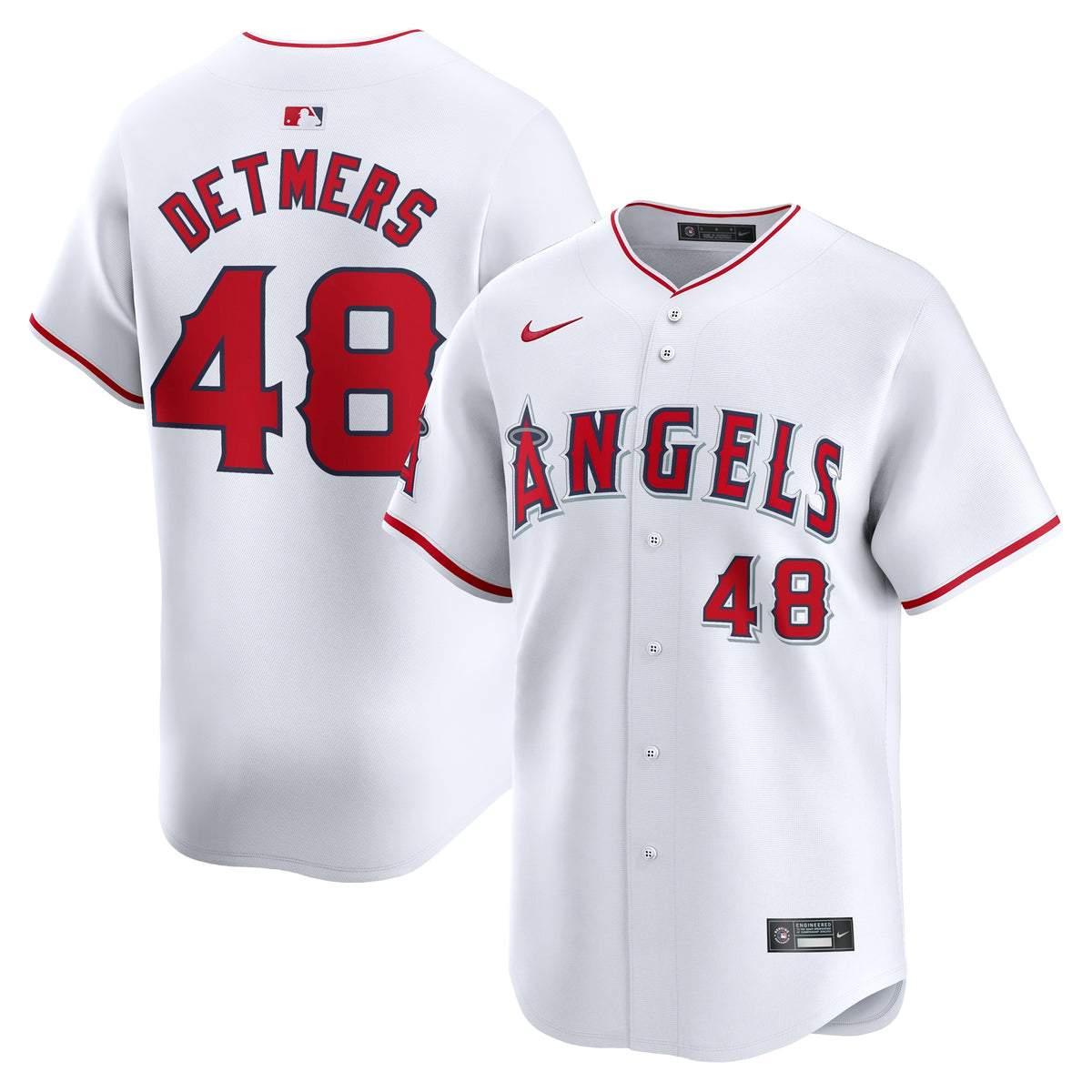 Reid Detmers Los Angeles Angels Nike Home Limited Player Jersey White