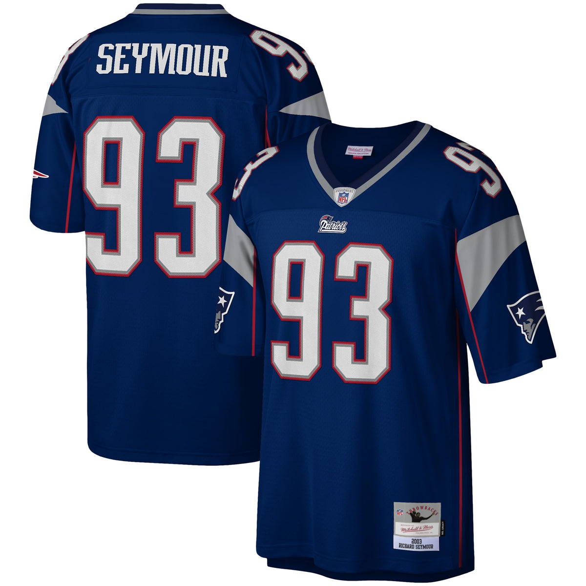 Richard Seymour New England Patriots Mitchell Ness Legacy Replica Jersey Navy