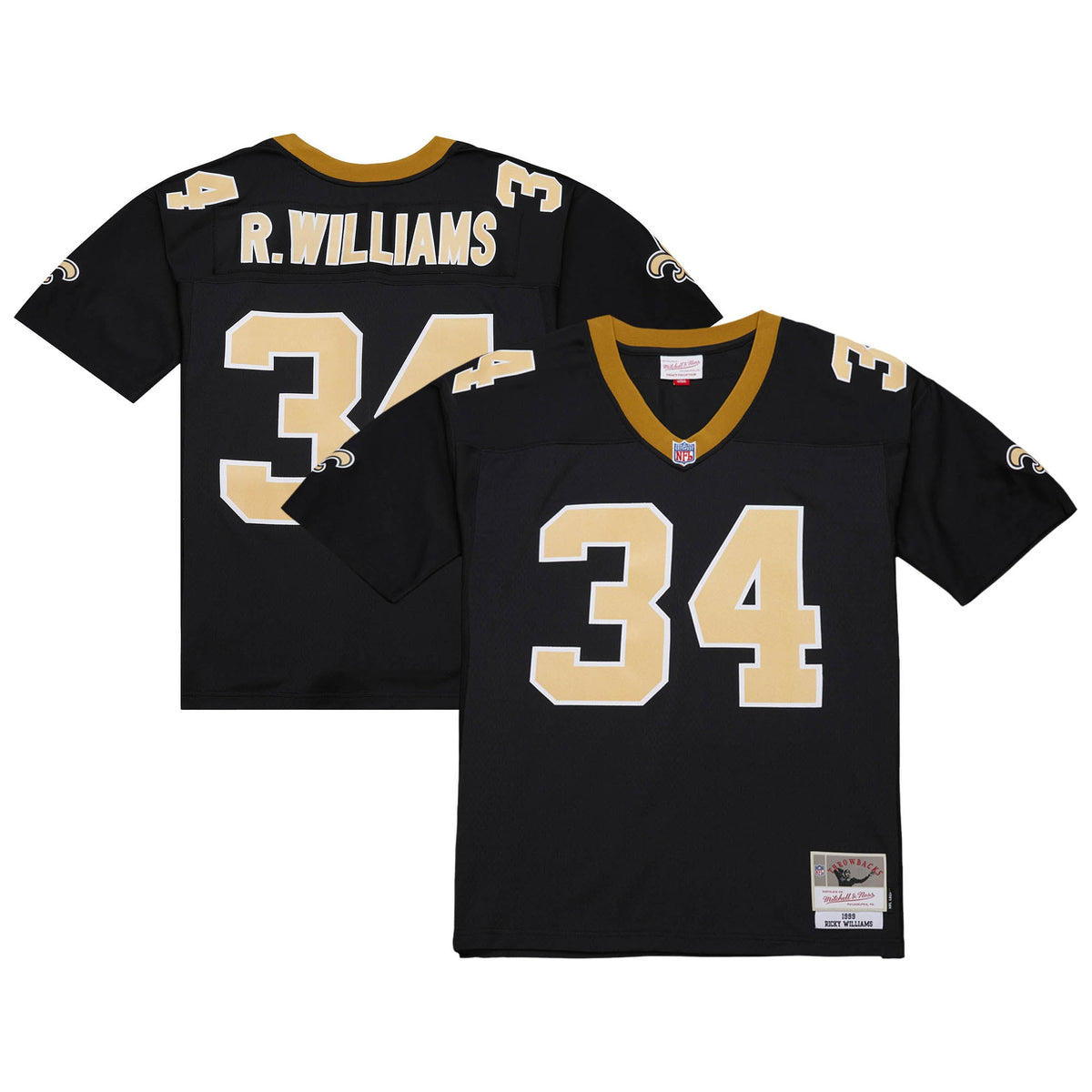 Ricky Williams New Orleans Saints Mitchell Ness 1999 Legacy Replica Jersey Black