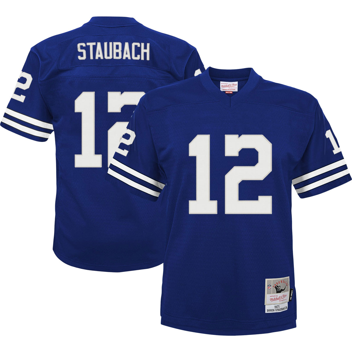 Roger Staubach Dallas Cowboys Mitchell Ness Youth Retired Player Legacy Jersey Navy