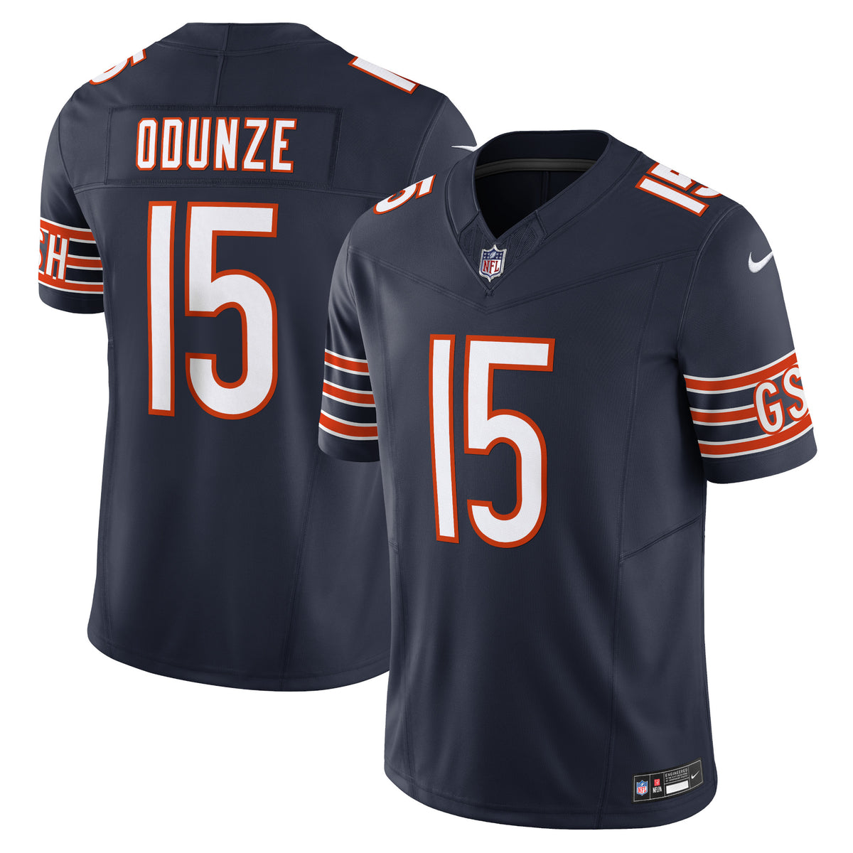 Rome Odunze Chicago Bears Nike Vapor F.U.S.E. Limited Jersey Navy