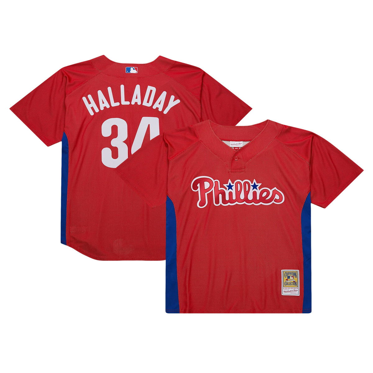 Roy Halladay Philadelphia Phillies Mitchell Ness Cooperstown Collection 2010 Batting Practice Jersey Red