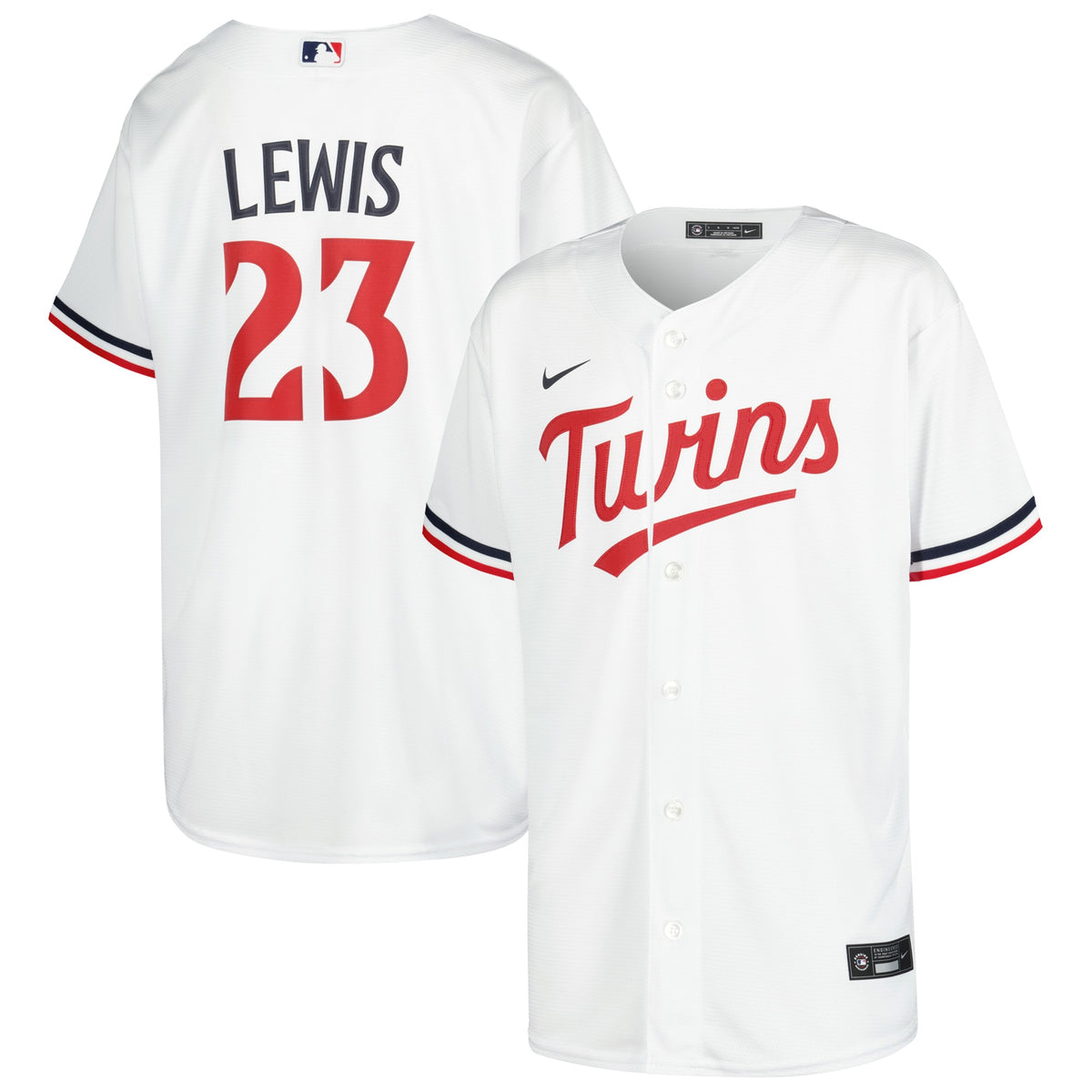 Royce Lewis Minnesota Twins Nike Youth Home Replica Player Jersey White