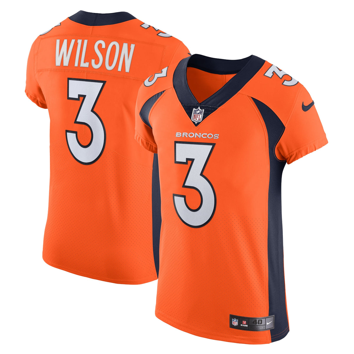 Russell Wilson Denver Broncos Nike Vapor Elite Jersey Orange