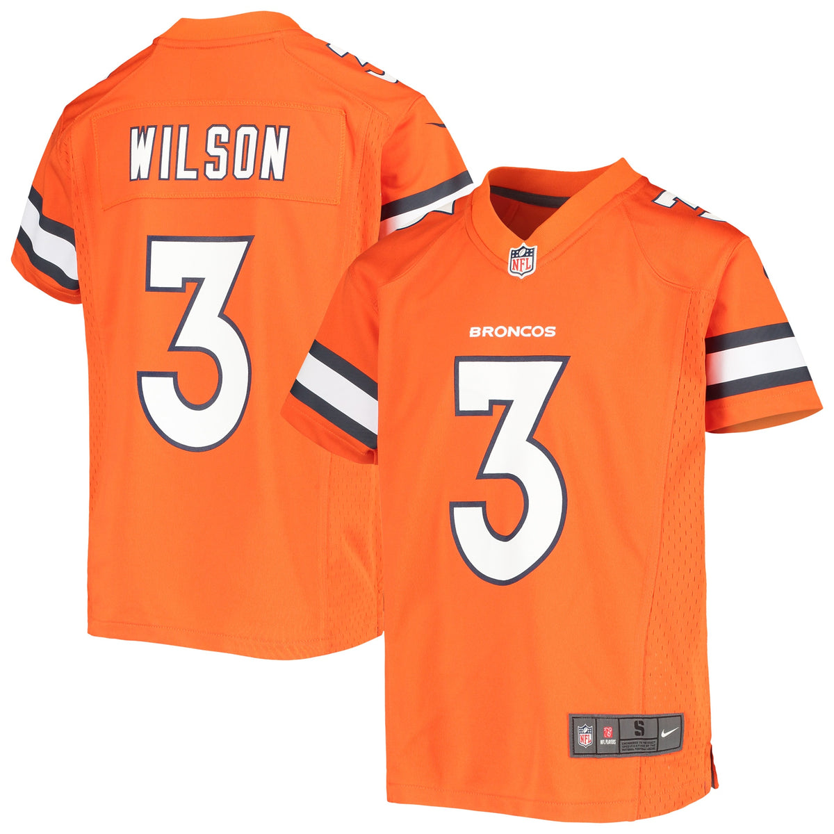 Russell Wilson Denver Broncos Nike Youth Game Jersey Orange