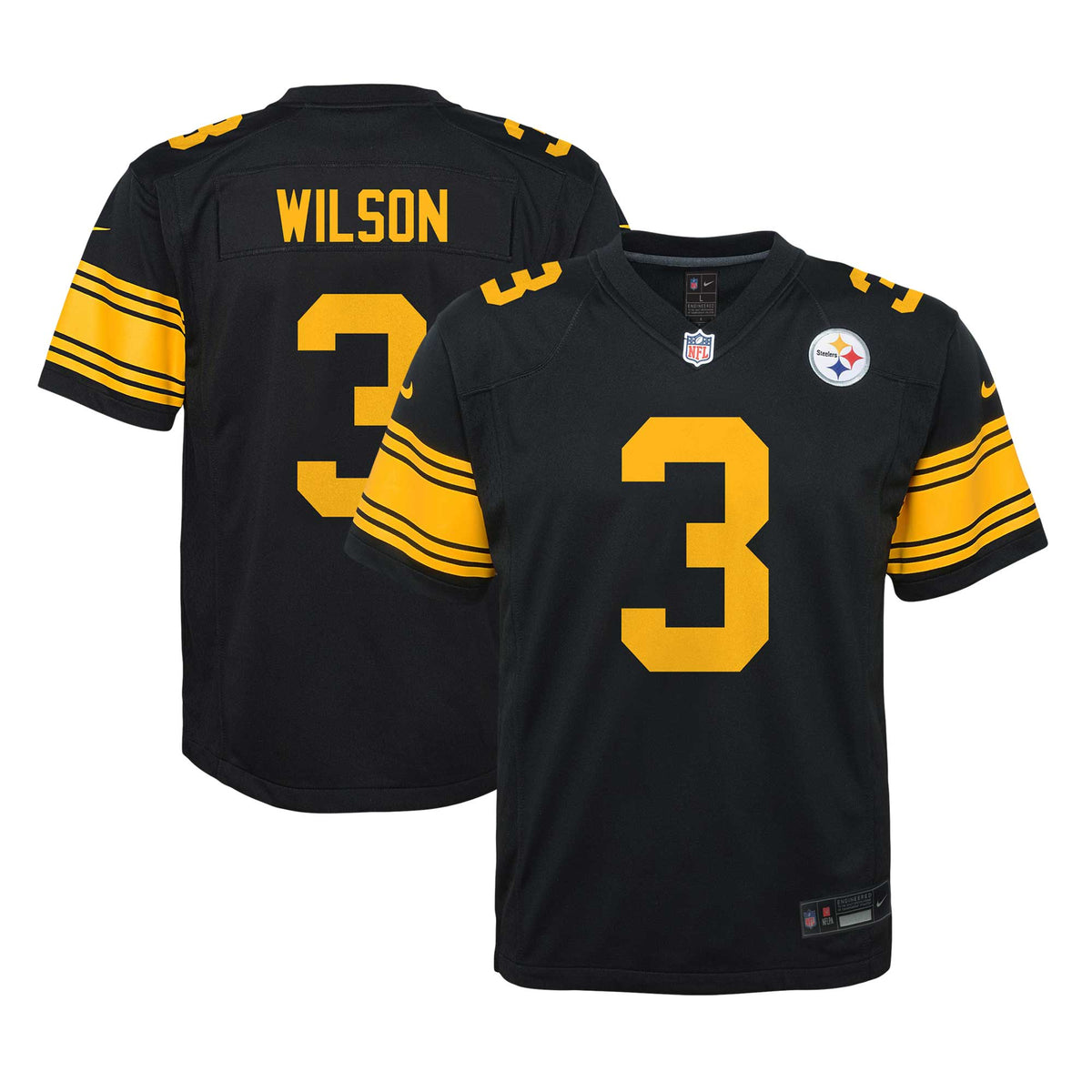 Russell Wilson Pittsburgh Steelers Nike Youth Alternate Player Game Jersey Black
