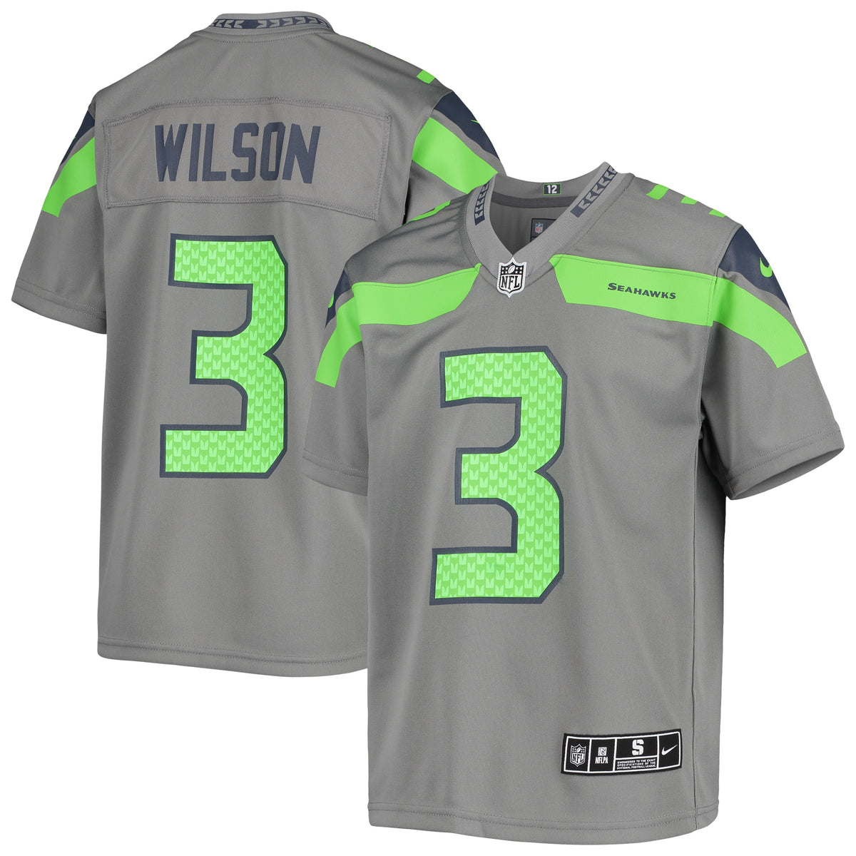 Russell Wilson Seattle Seahawks Nike Youth Inverted Team Game Jersey Gray