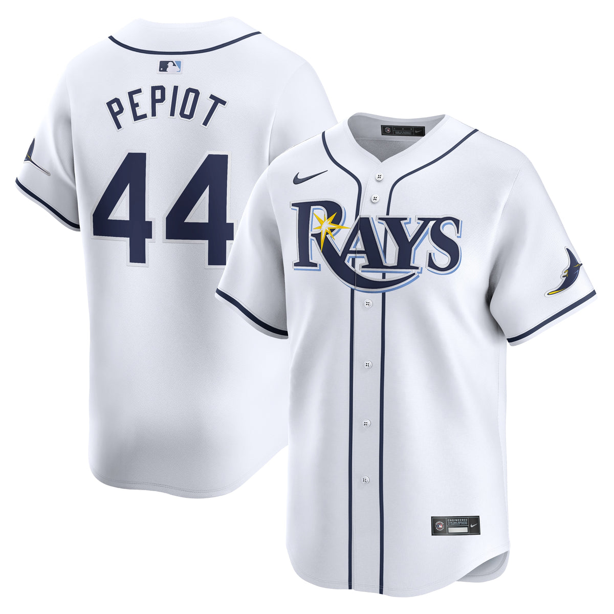 Ryan Pepiot Tampa Bay Rays Nike Home Limited Player Jersey White