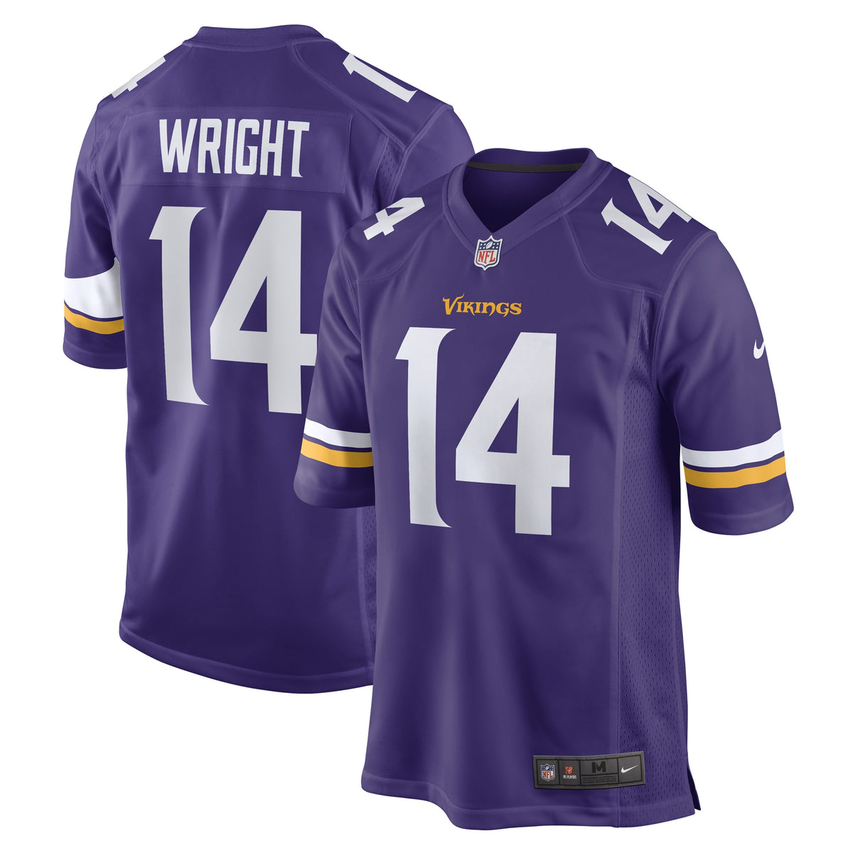 Ryan Wright Minnesota Vikings Nike Game Player Jersey Purple