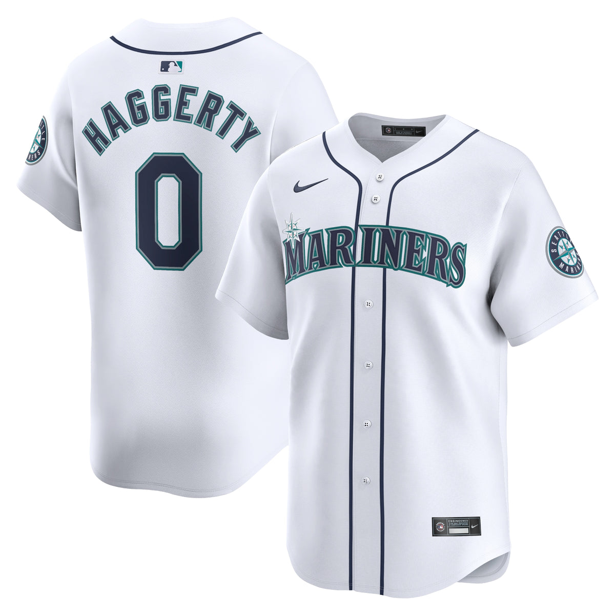Sam Haggerty Seattle Mariners Nike Home Limited Player Jersey White