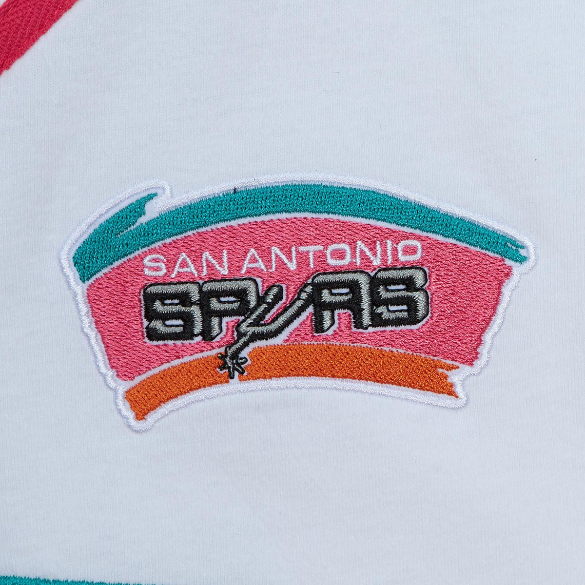 San Antonio Spurs Mitchell Ness Practice Day Baseball Jersey White