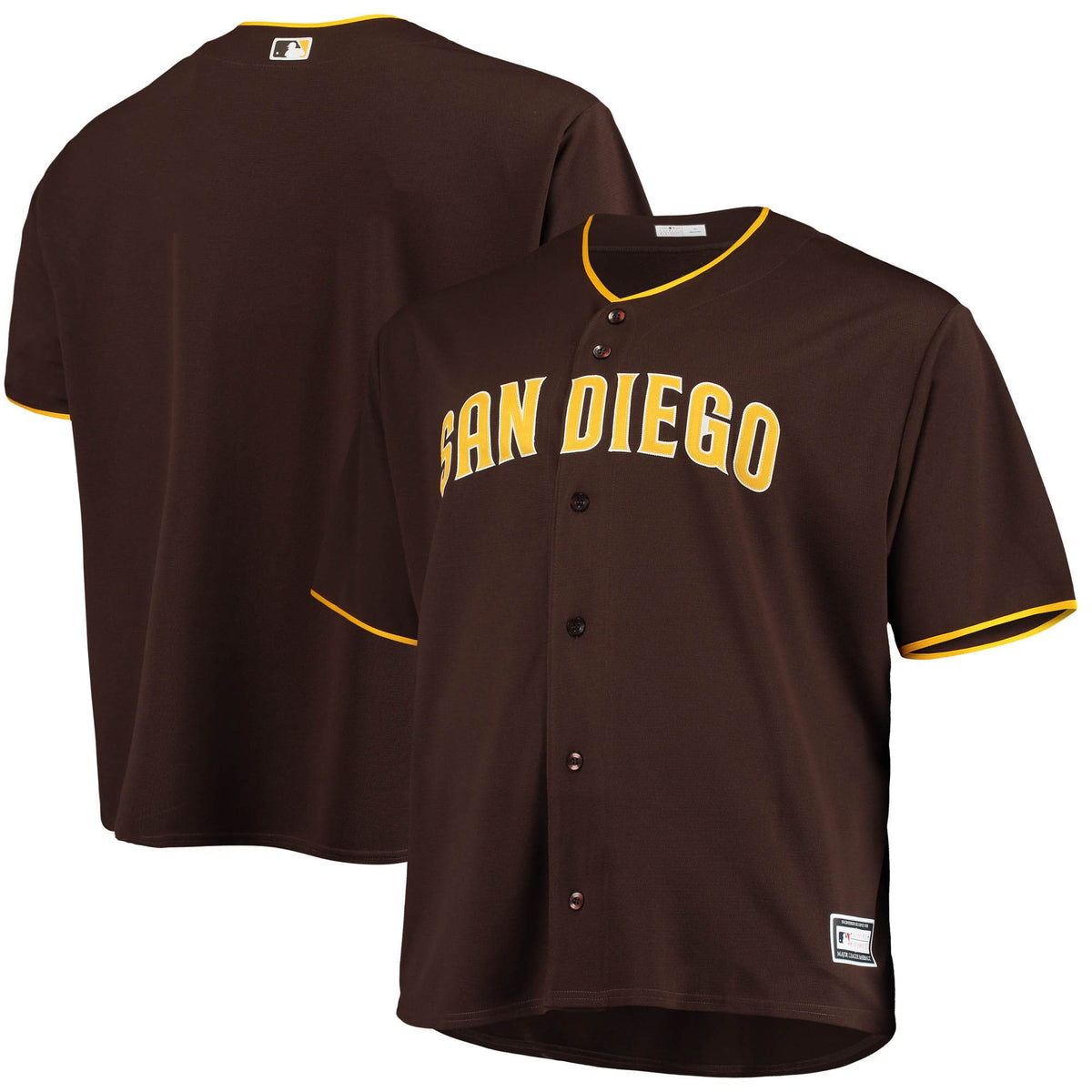 San Diego Padres Big Tall Alternate Replica Team Jersey Sand/Brown