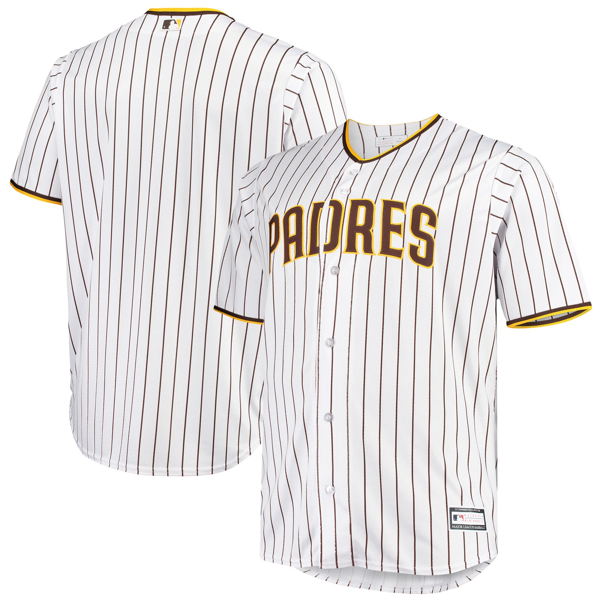 San Diego Padres Big Tall Home Replica Team Jersey White/Brown