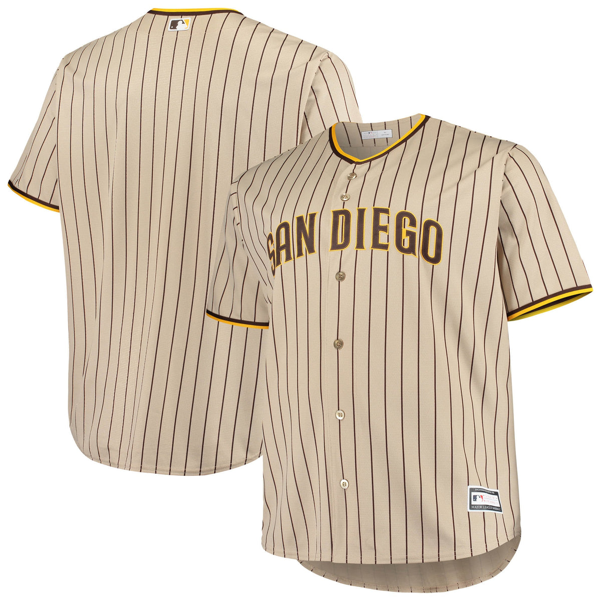 San Diego Padres Big Tall Road Replica Team Jersey Brown