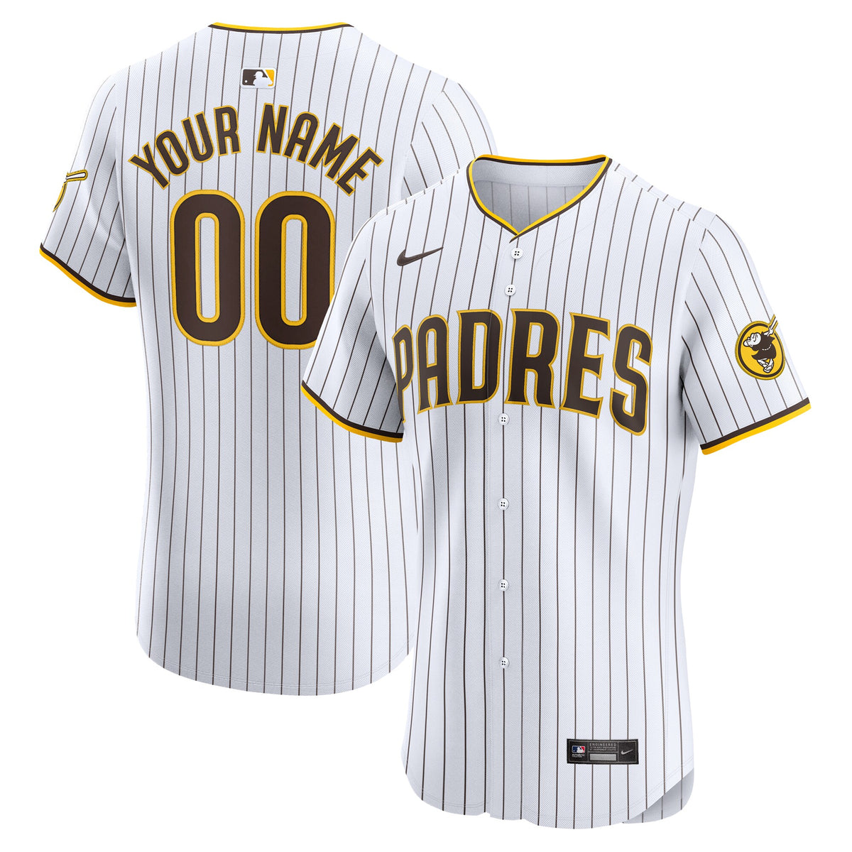 San Diego Padres Nike Home Elite Custom Jersey White