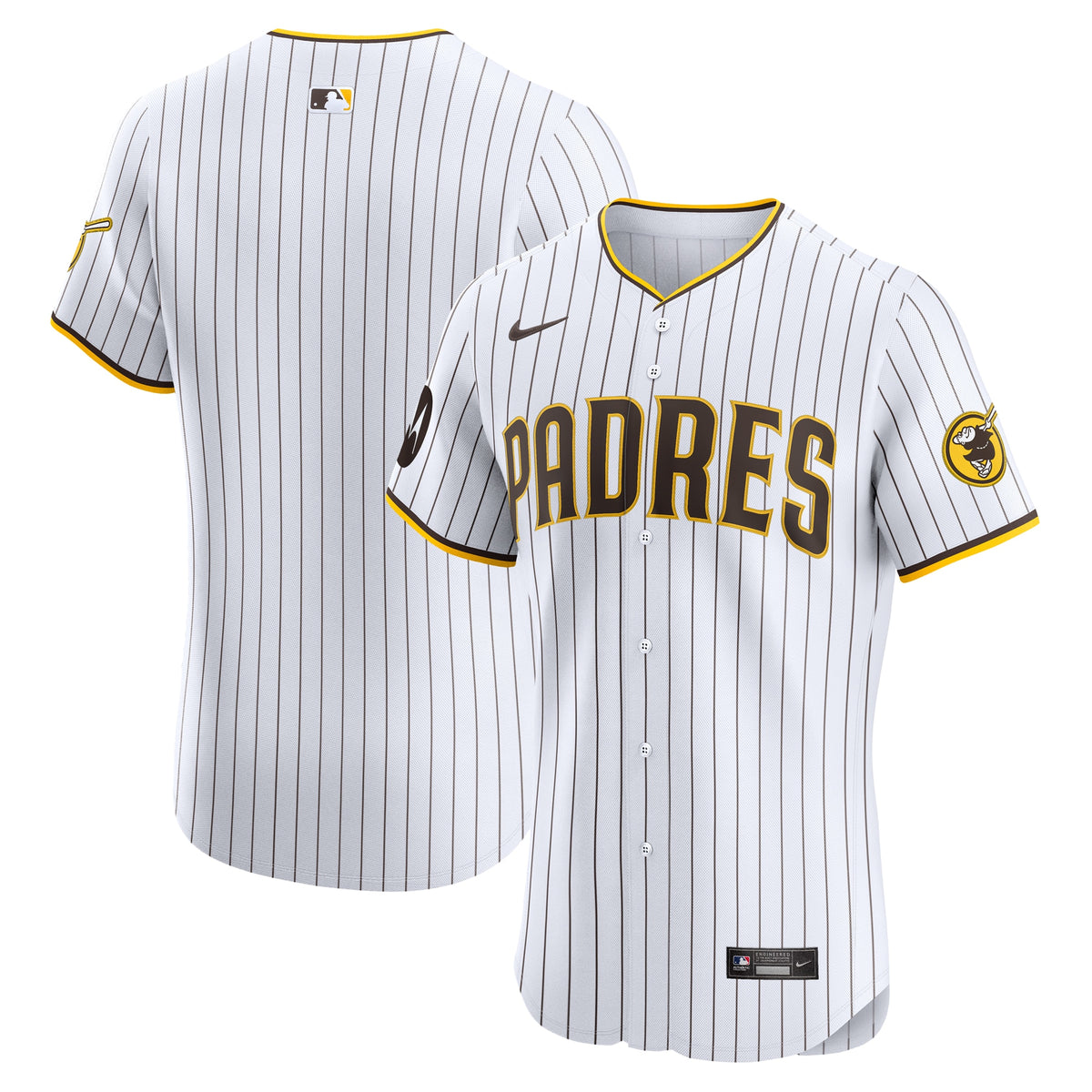San Diego Padres Nike Home Elite Patch Jersey White