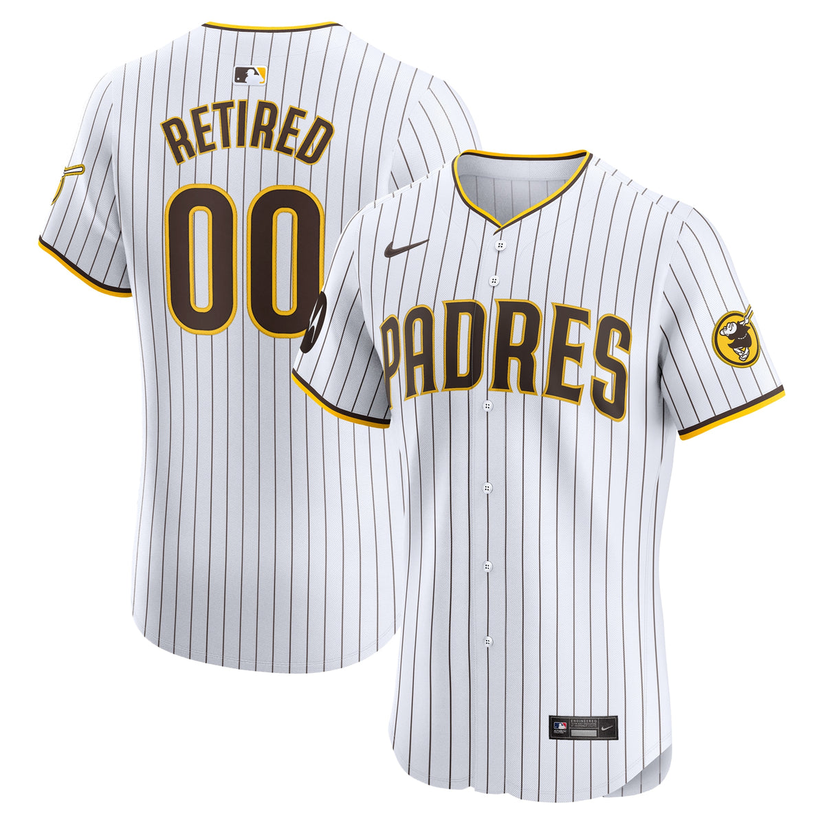 San Diego Padres Nike Home Elite Pick-A-Player Retired Roster Patch Jersey White