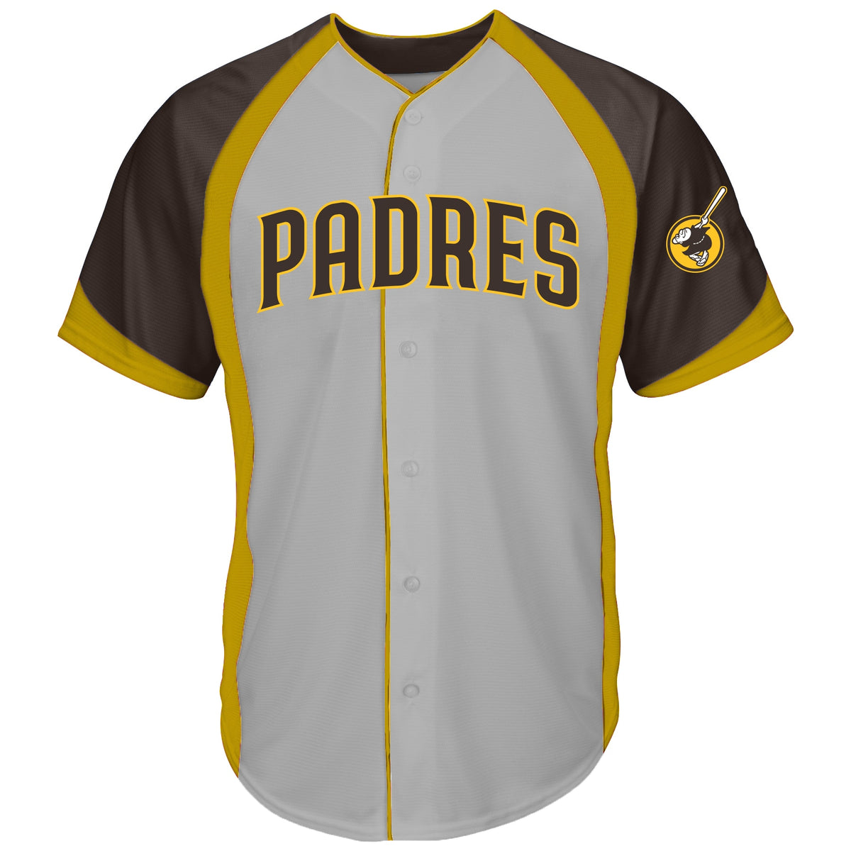 San Diego Padres Profile Big Tall Colorblock Team Fashion Jersey Gray