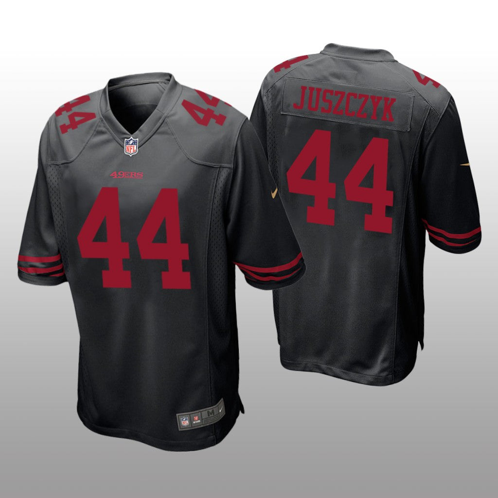 San Francisco 49ers #44 Black Men's Kyle Juszczyk Game Jersey