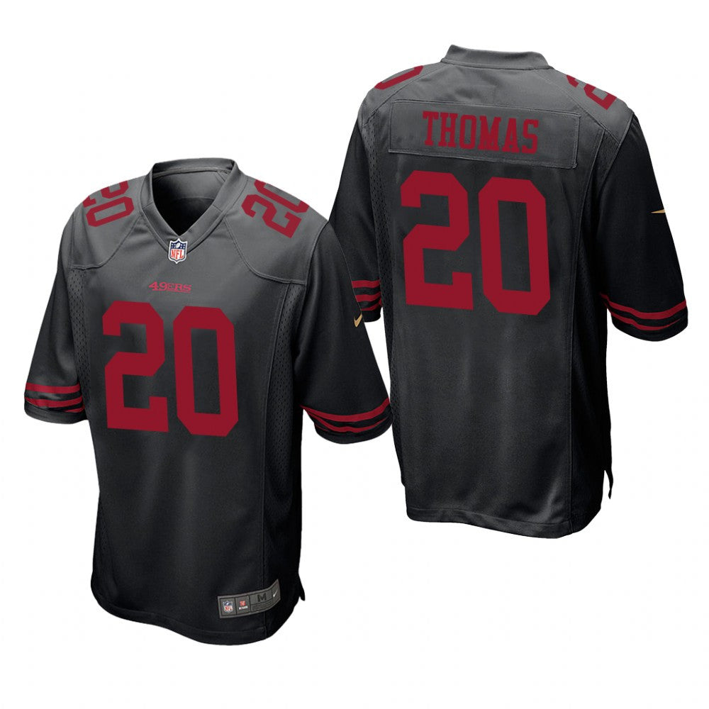 San Francisco 49ers Ambry Thomas Black Jersey Game Men's