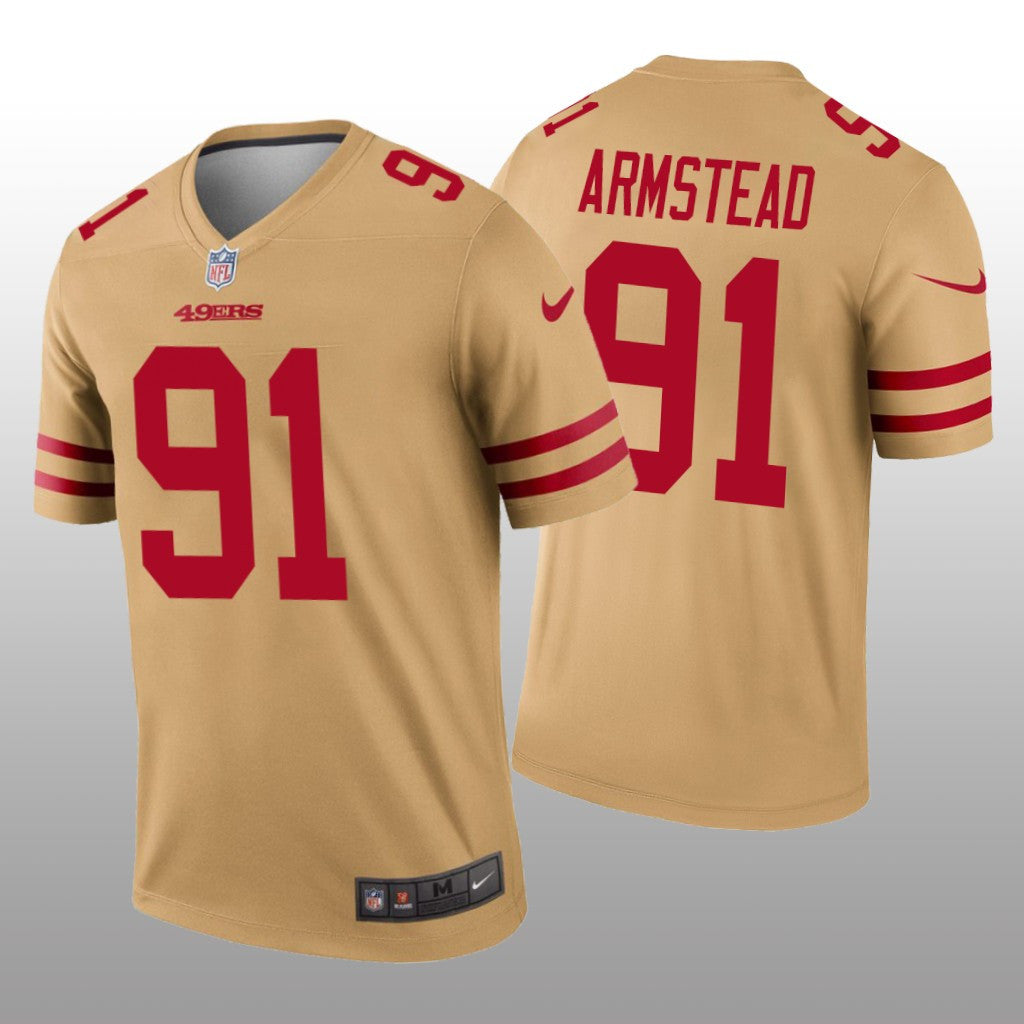 San Francisco 49ers Arik Armstead Gold Jersey Inverted Legend Men's